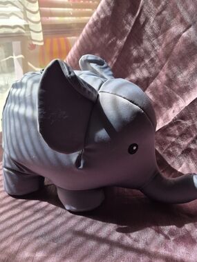 "Kikkerland Zip & Flip Elephant Travel Neck Pillow – 2-in-1 Plush Toy"